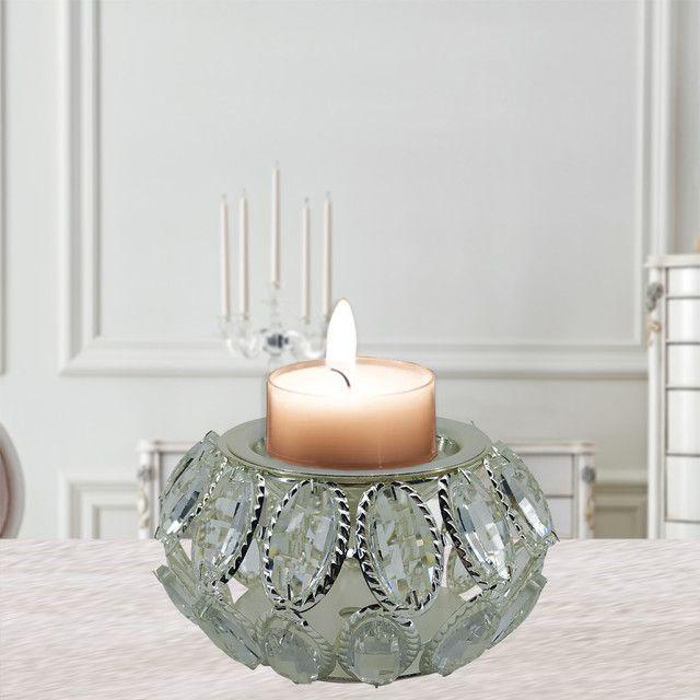 Portavela Decorativa Verdún Ovalada Silver-5
