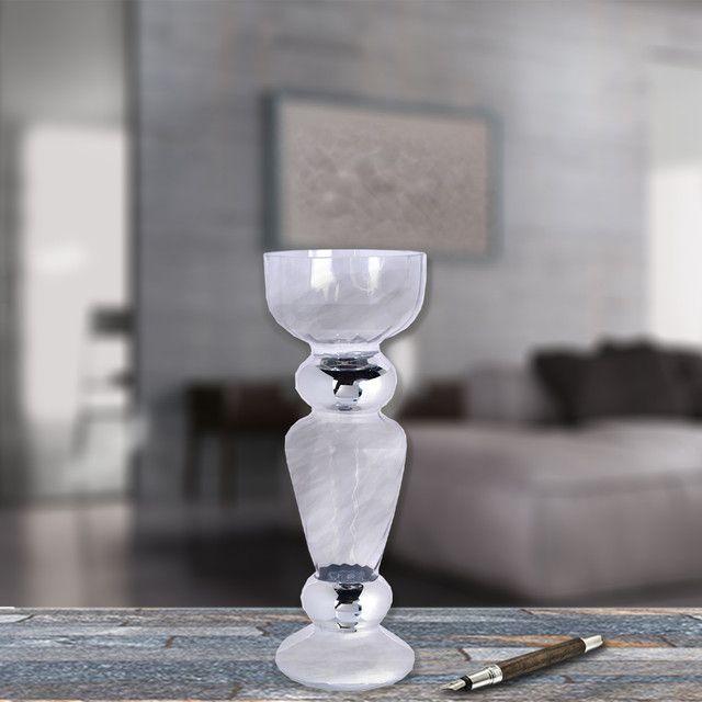 Portavela Decorativo Clemont Silver Grande-3
