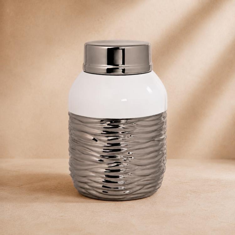 Anfora Decorativa Marsella Silver Mediana-0