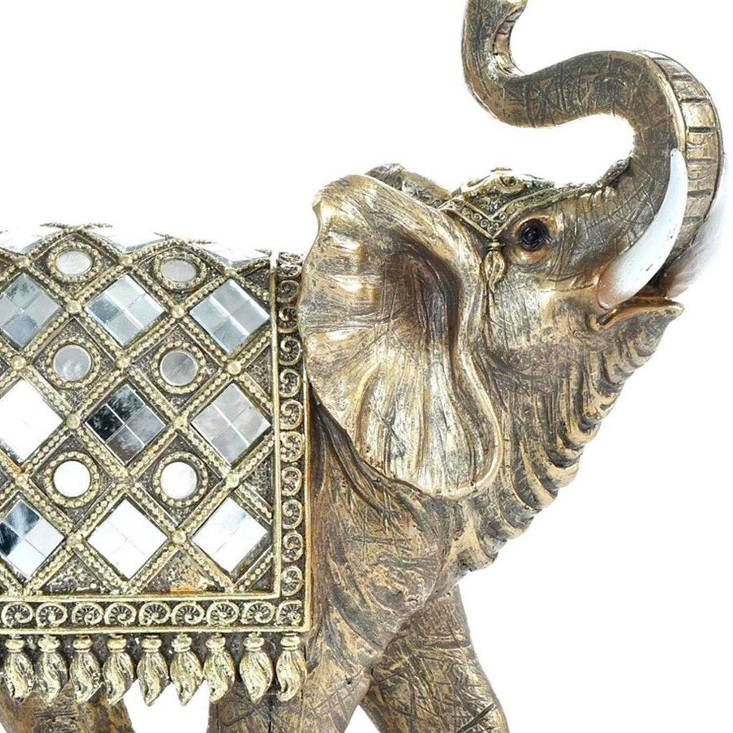 Figura Decorativa Elefante Manipur Gold-2
