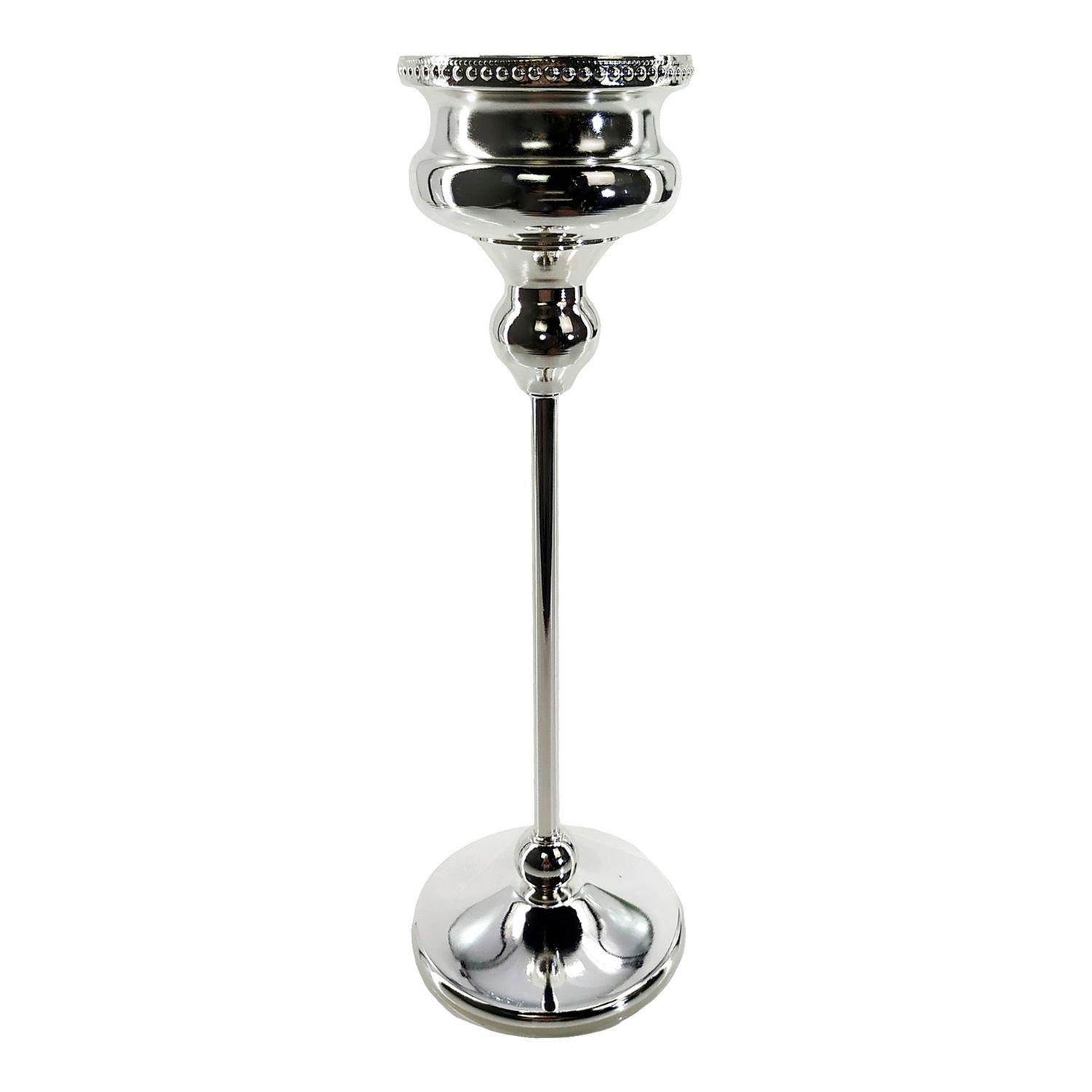 Portavela Decorativo Napoli Silver Alto-0