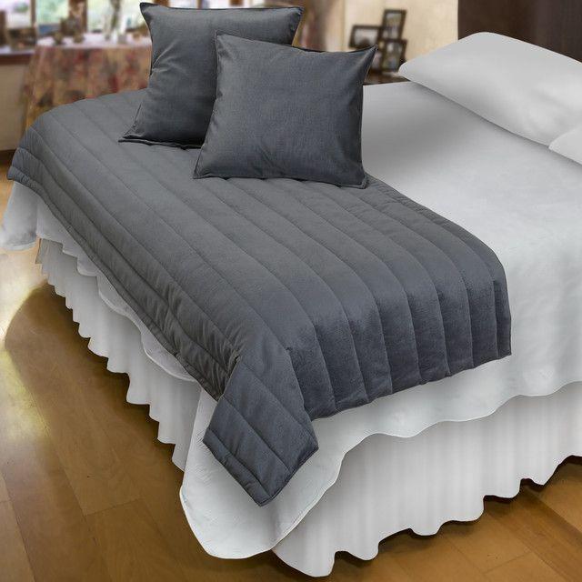 Piecera Con Fundas Sk Velvet Grafito Reversible-2