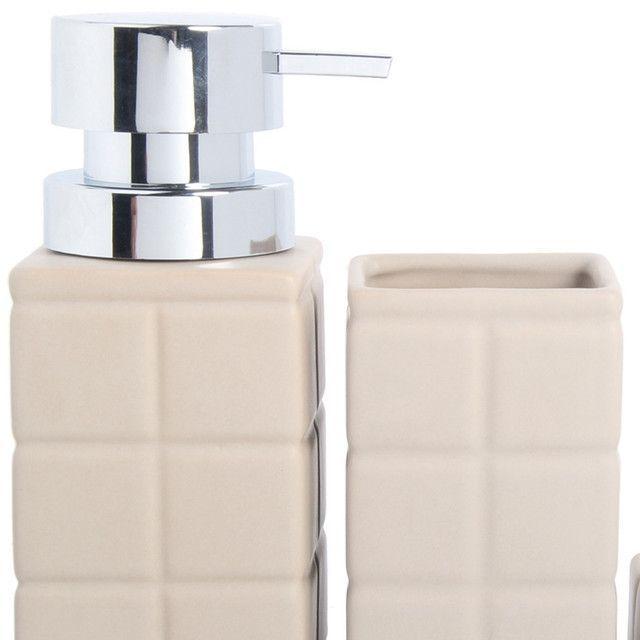 Juego de Jaboneras Deco Seattle 3 Piezas Crema-2