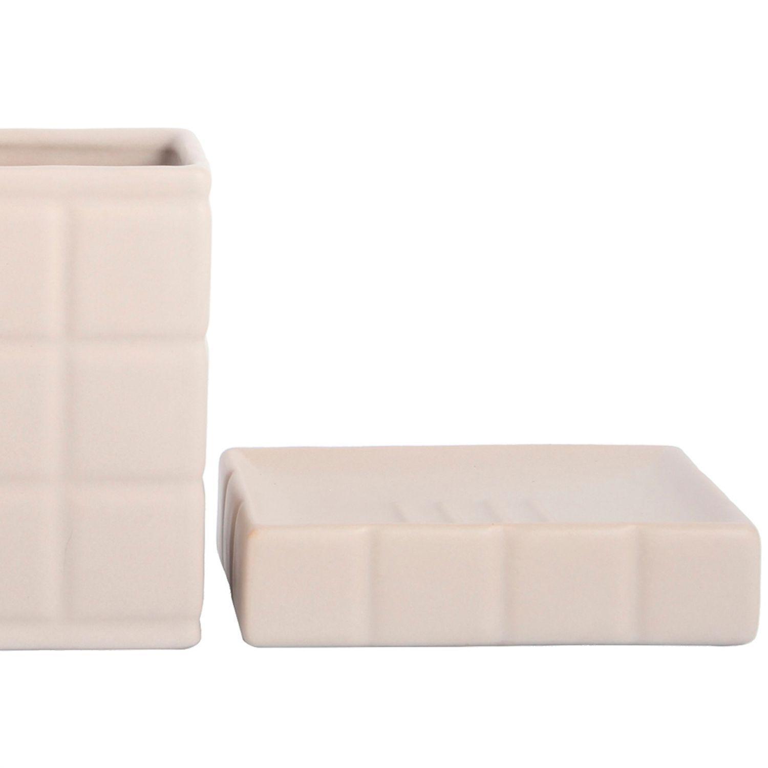 Juego de Jaboneras Deco Seattle 3 Piezas Crema-1