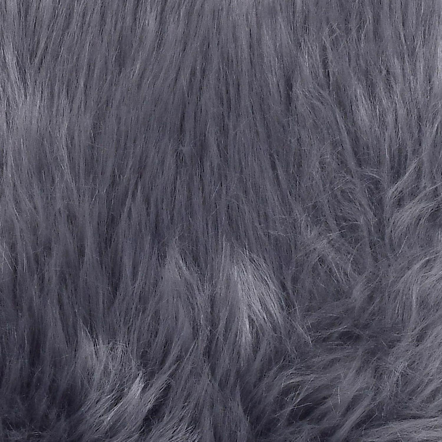 Funda Para Cojín Felpudo Gris-1