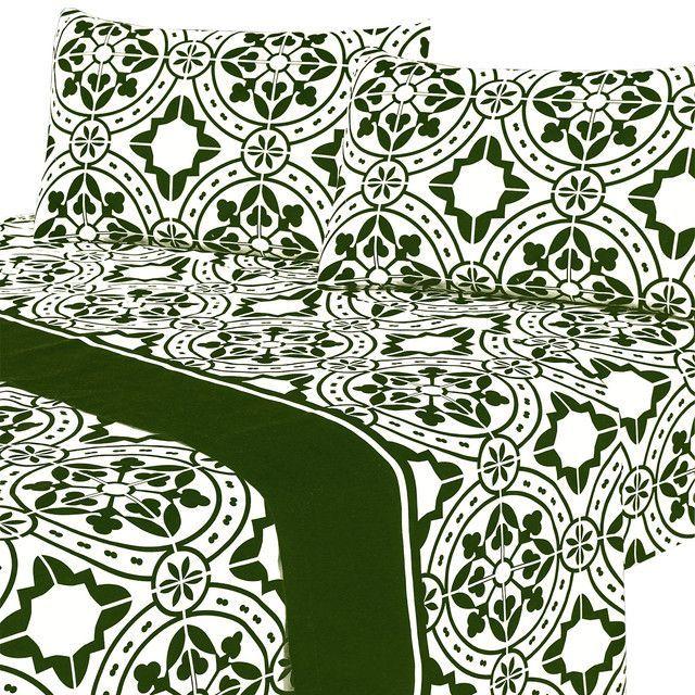 Juegos de Sabanas T144 2 Plazas Boceto Green-0