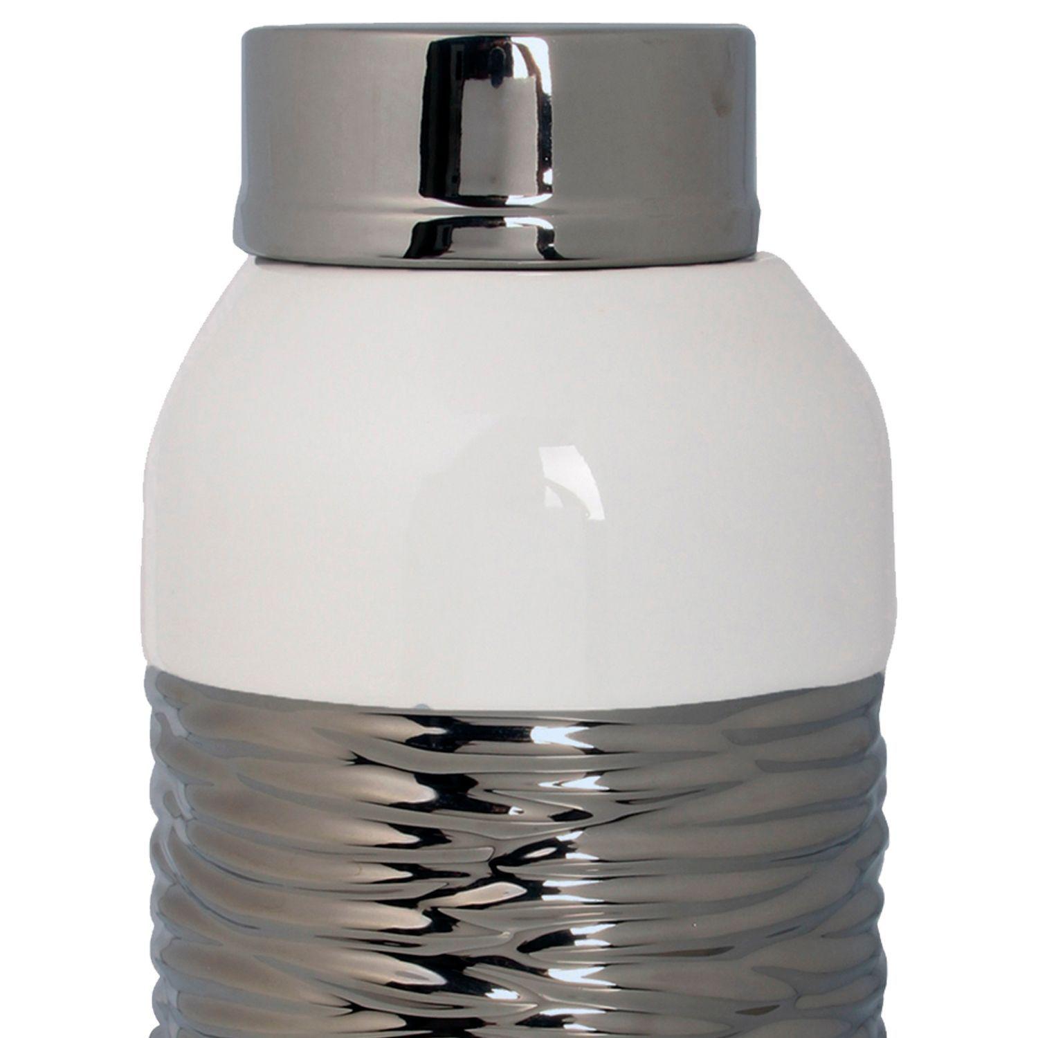 Anfora Decorativa Marsella Silver Grande-2