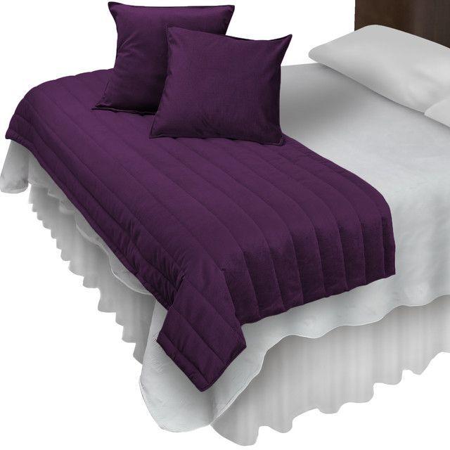 Piecera Con Fundas Velvet Morado Reversible-0