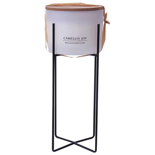Vela Decorativa Con Aroma Base Round Mediana-0