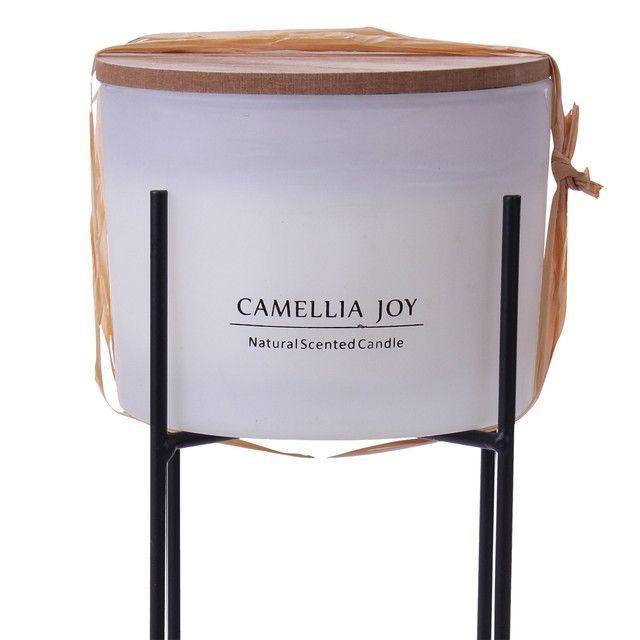 Vela Decorativa Con Aroma Base Round Mediana-1