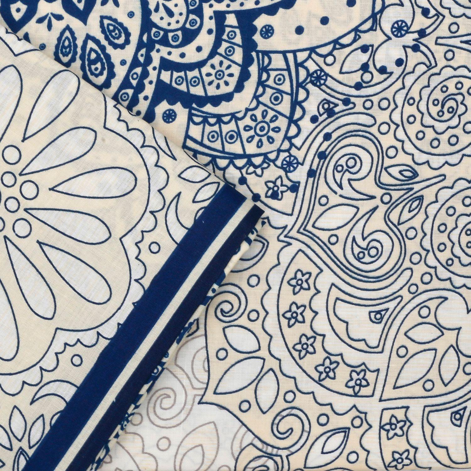 Juego de Sabanas T144 1,5 Plazas Delhi Azul-2