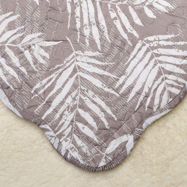Quilt Sherpa King Helechos Crudo-2