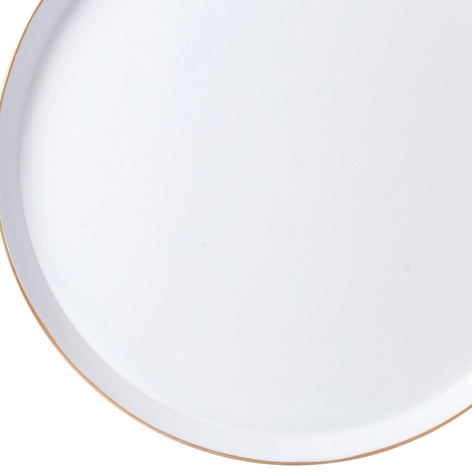 Bandeja Decorativa Mesina Circular Blanca-1
