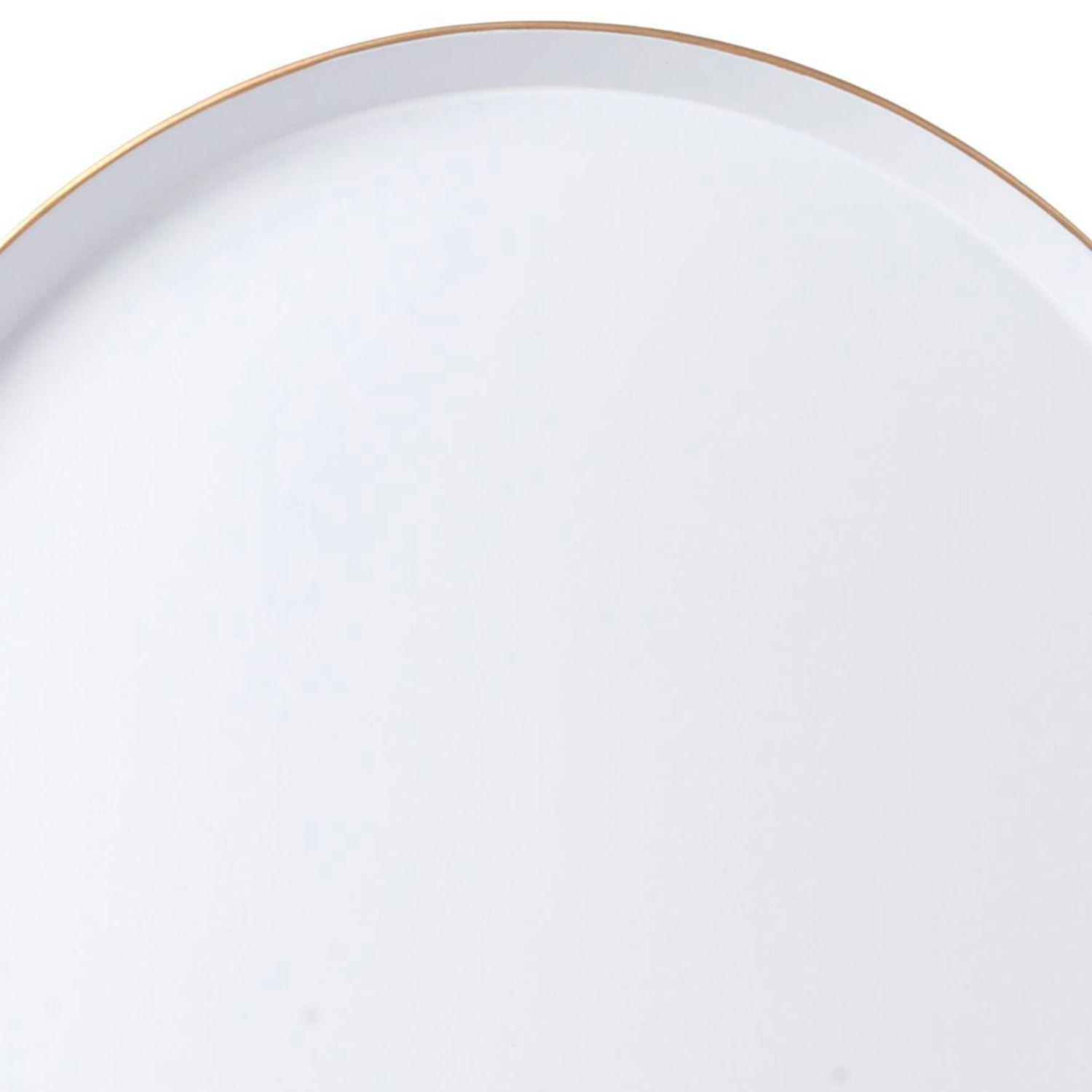 Bandeja Decorativa Mesina Circular Blanca-2