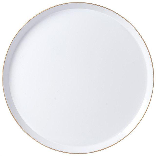 Bandeja Decorativa Mesina Circular Blanca-0