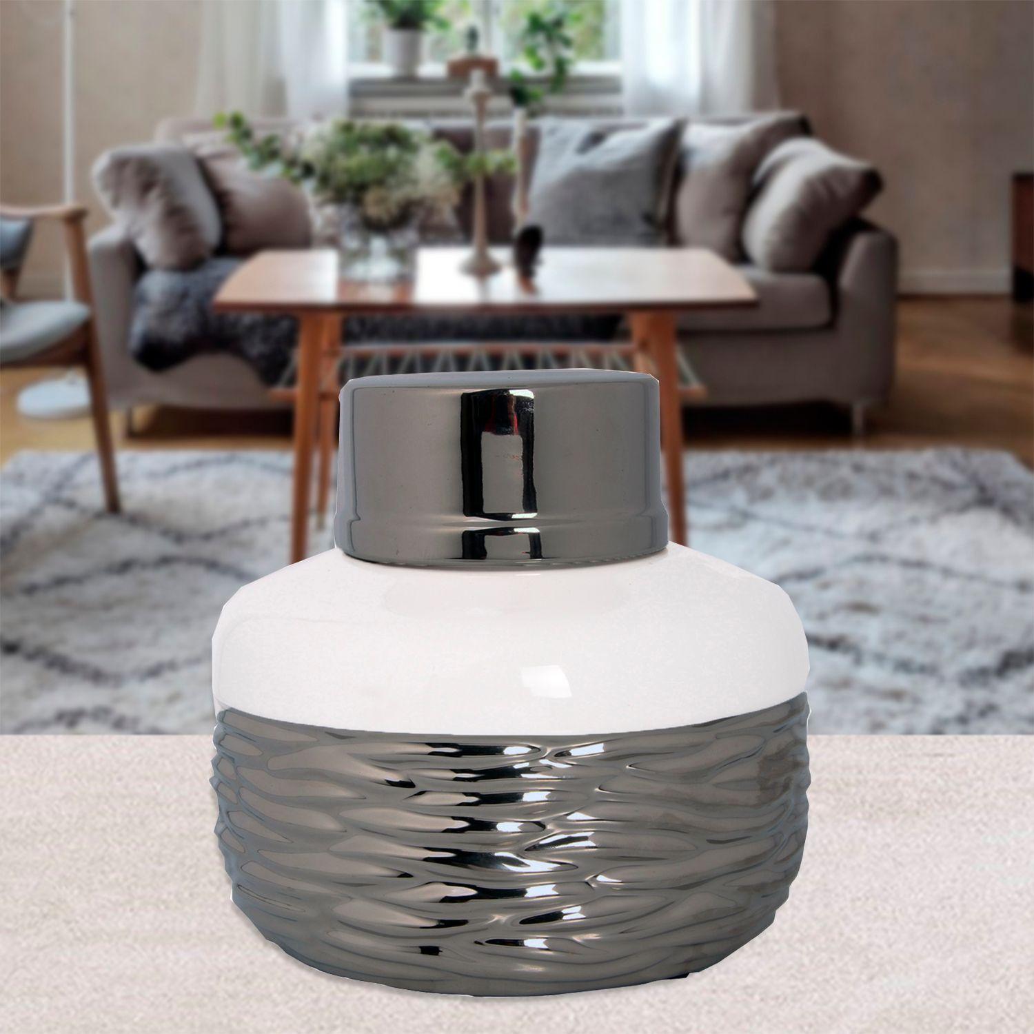 Anfora Decorativa Marsella Silver Ancha-3