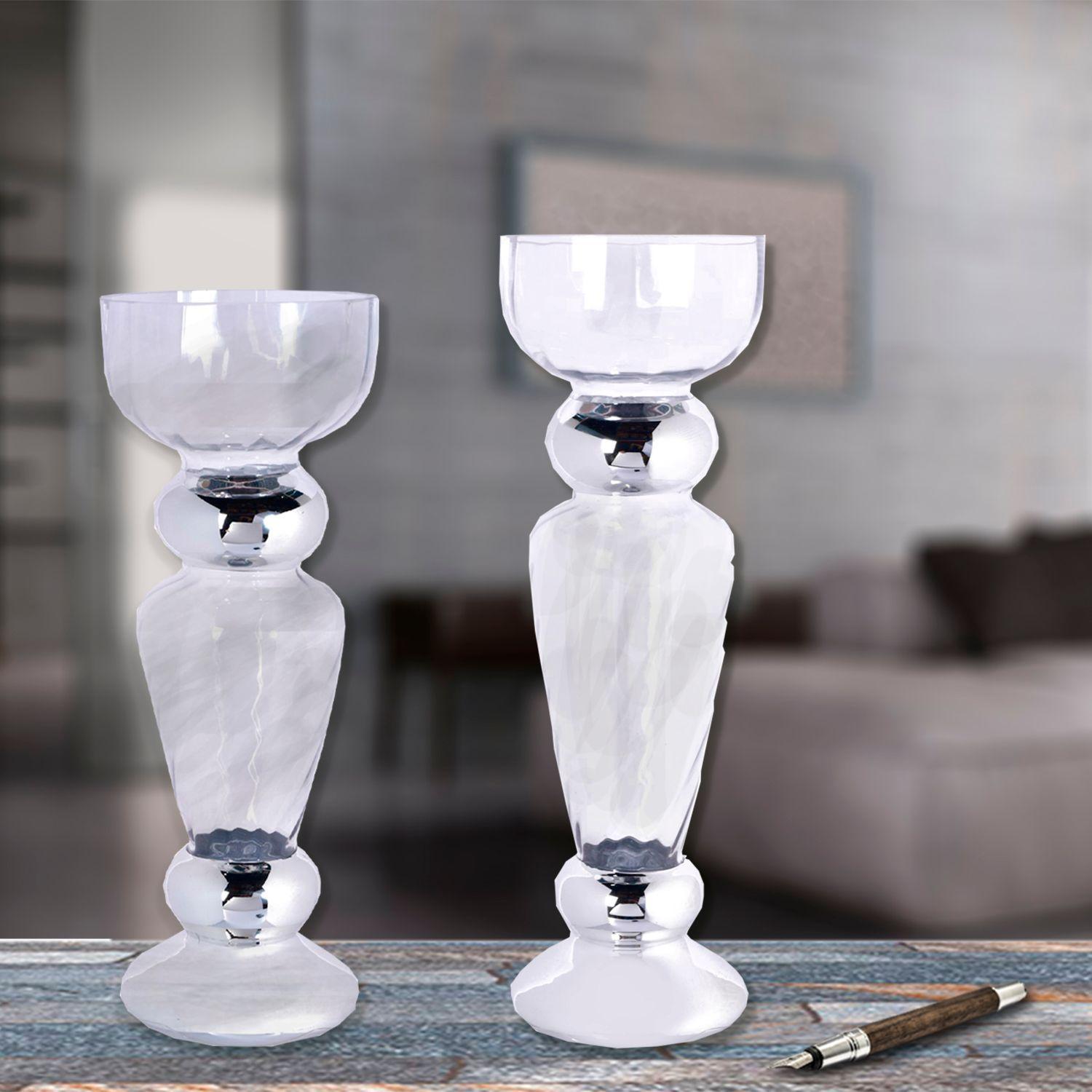 Portavela Decorativo Clemont Silver Plus-4