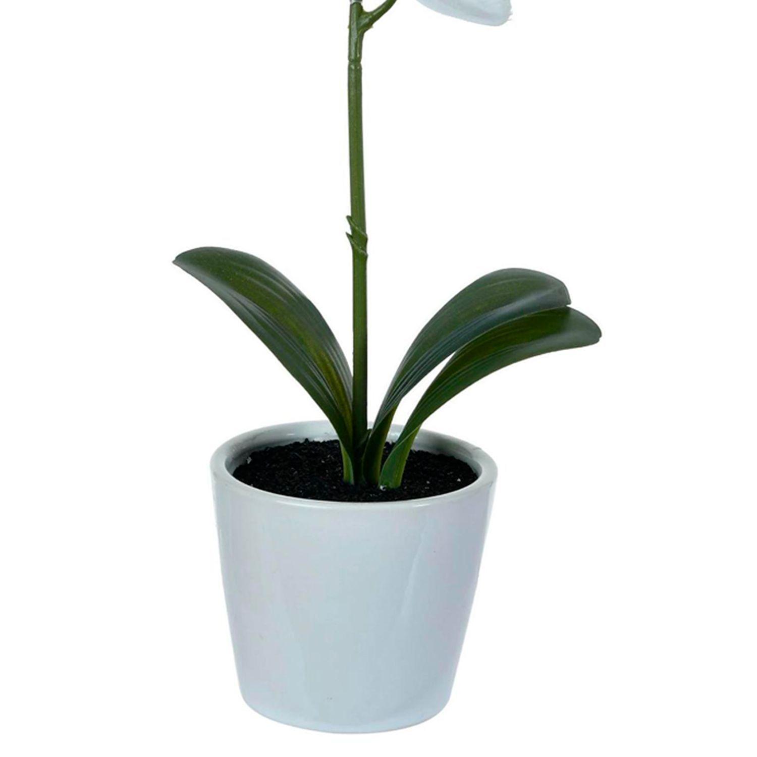 Planta Decora Artificial Orquidea Maceta Blanca-1