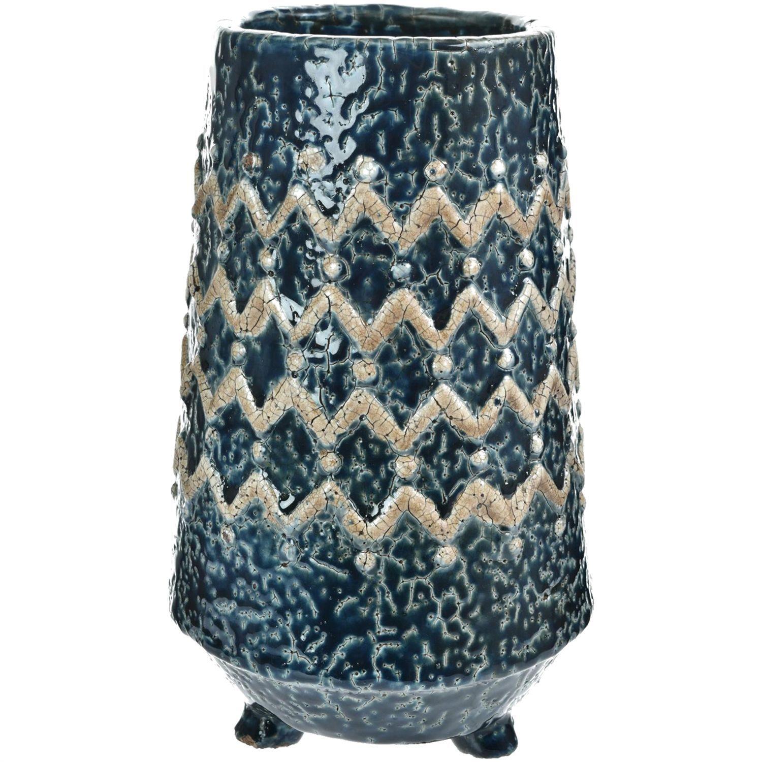 Maceta Decorativa Turin Azul Alto-0