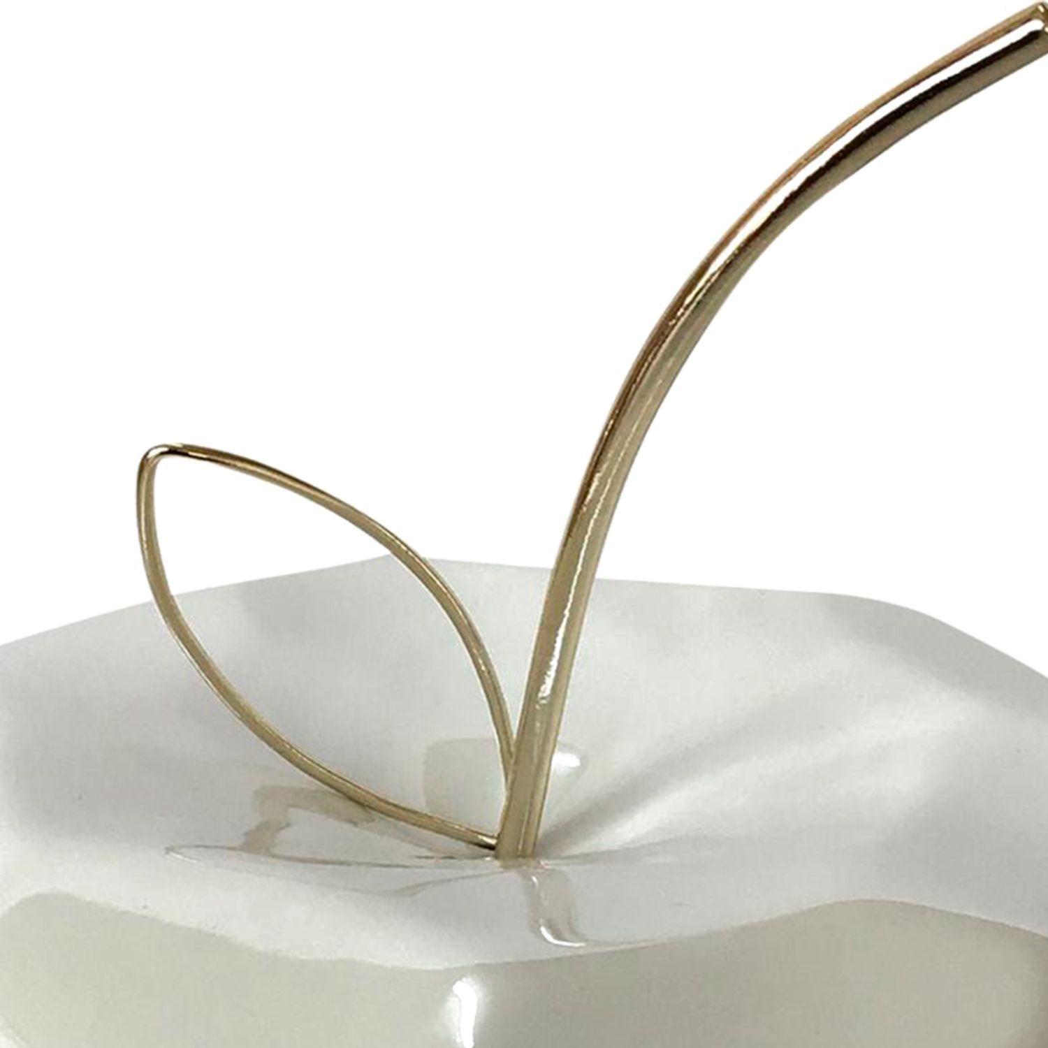 Figura Decorativa Manzana Livorno Blanca-2