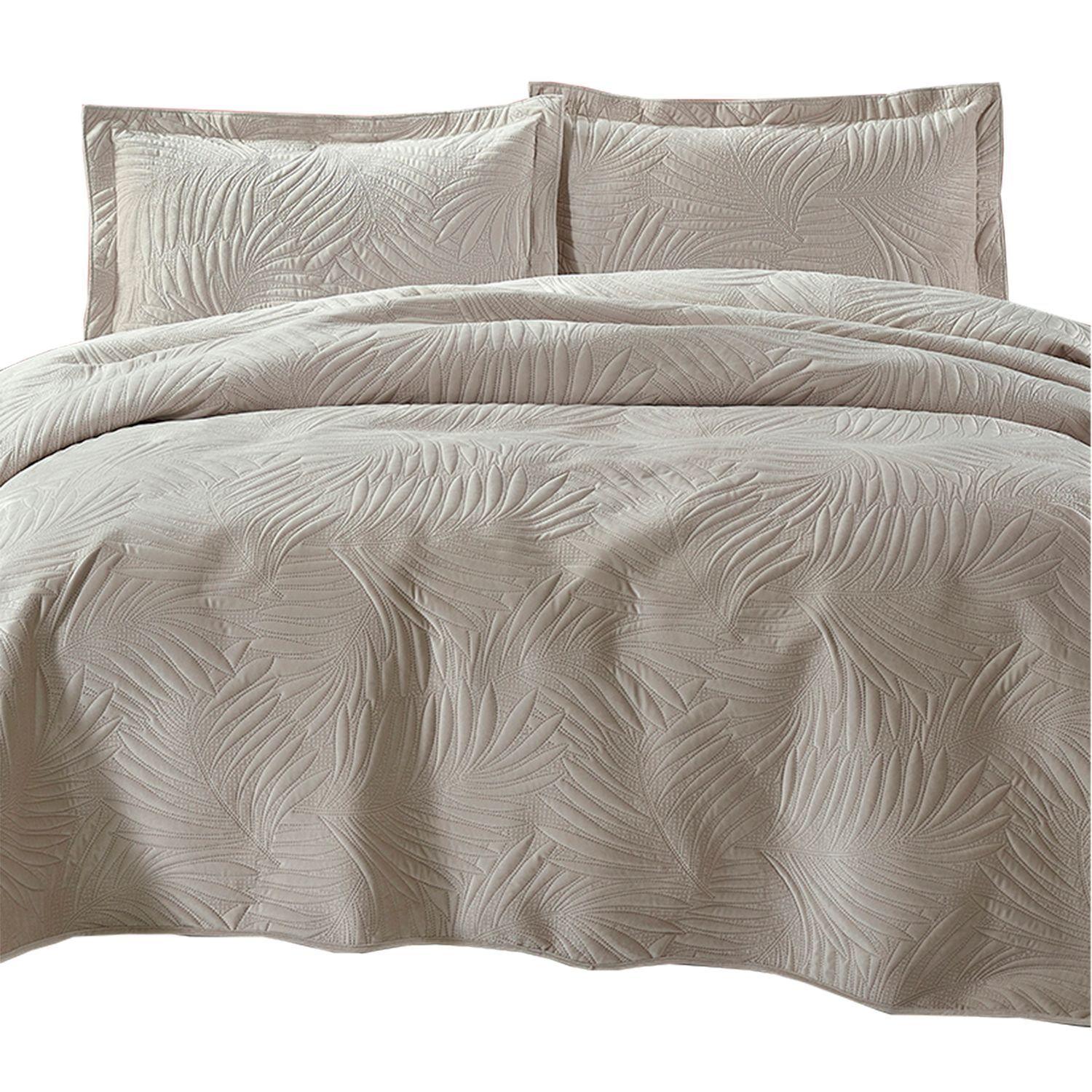 Quilt Liso Velvet Ibiza Crudo 2 Plazas-4