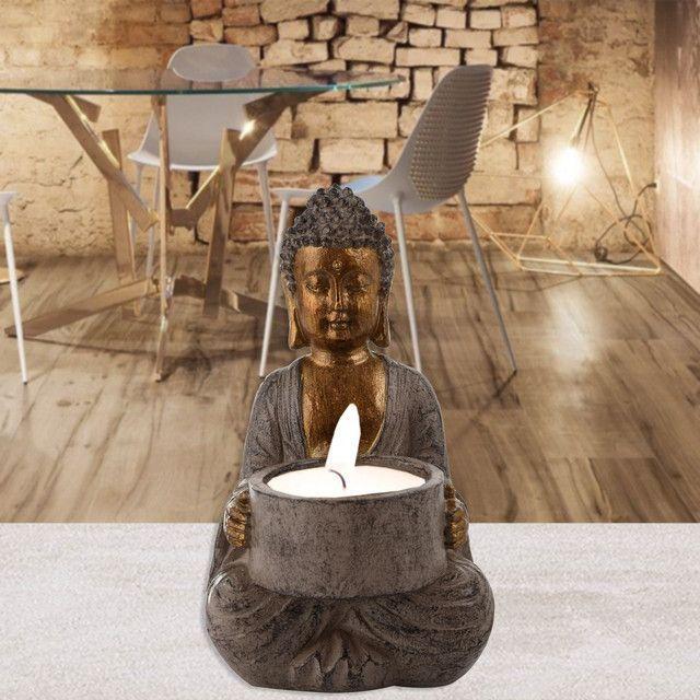 Portavela Decorativo Buda Gold-4