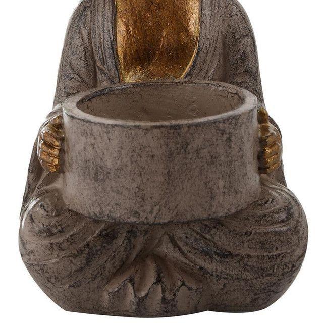Portavela Decorativo Buda Gold-1