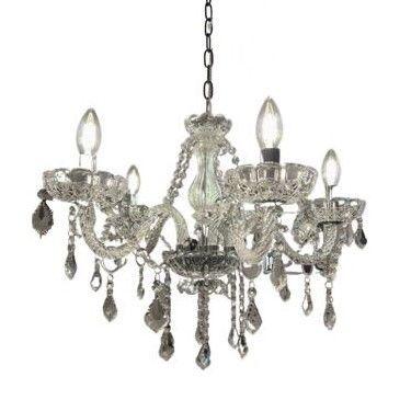 Lámpara Chandelier de Cristal 5 Luces-0