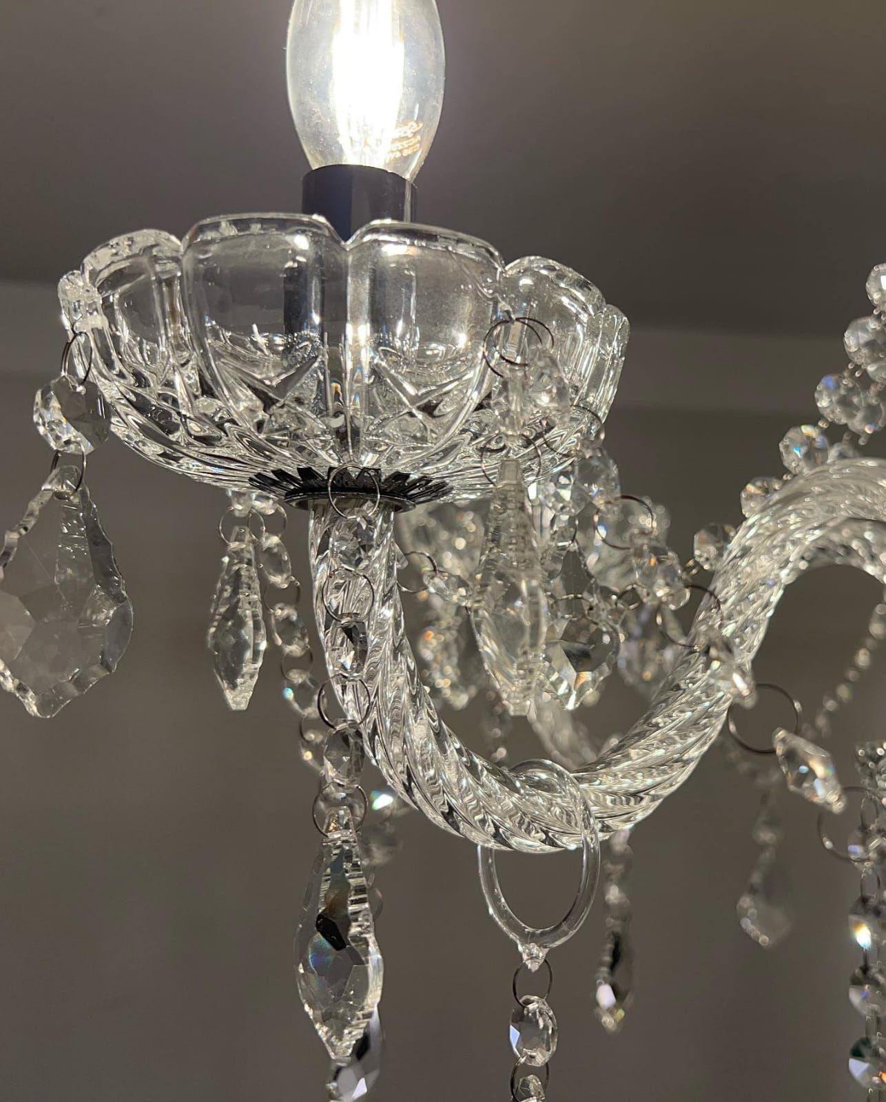 Lámpara Chandelier de Cristal 5 Luces-3