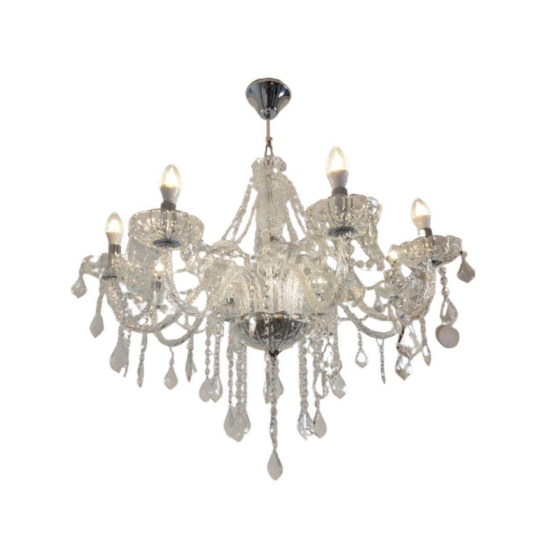Lámpara Chandelier de Cristal 8 Luces-0