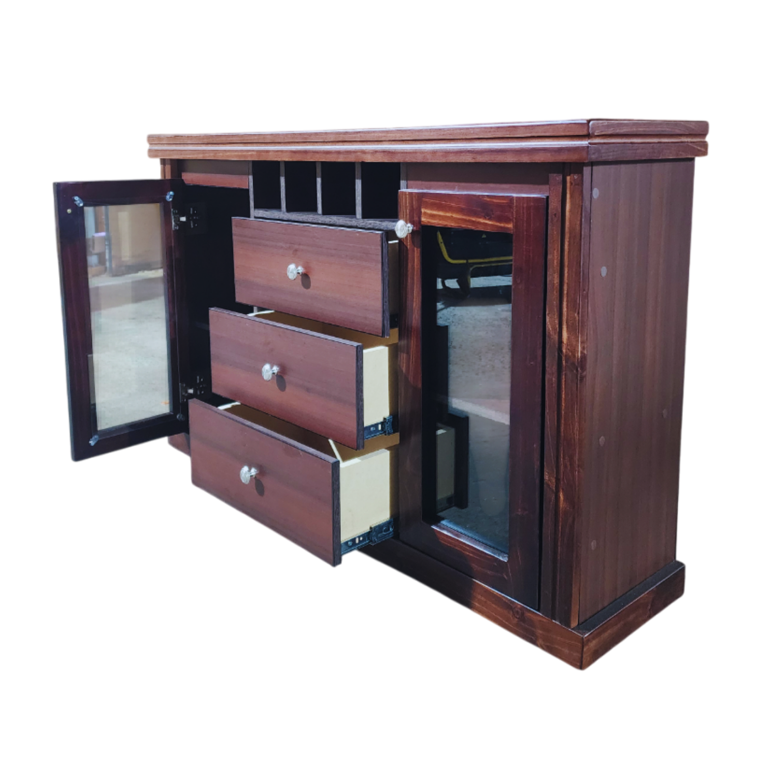 Buffet Nara Chocolate Rectangular Vidrio -4