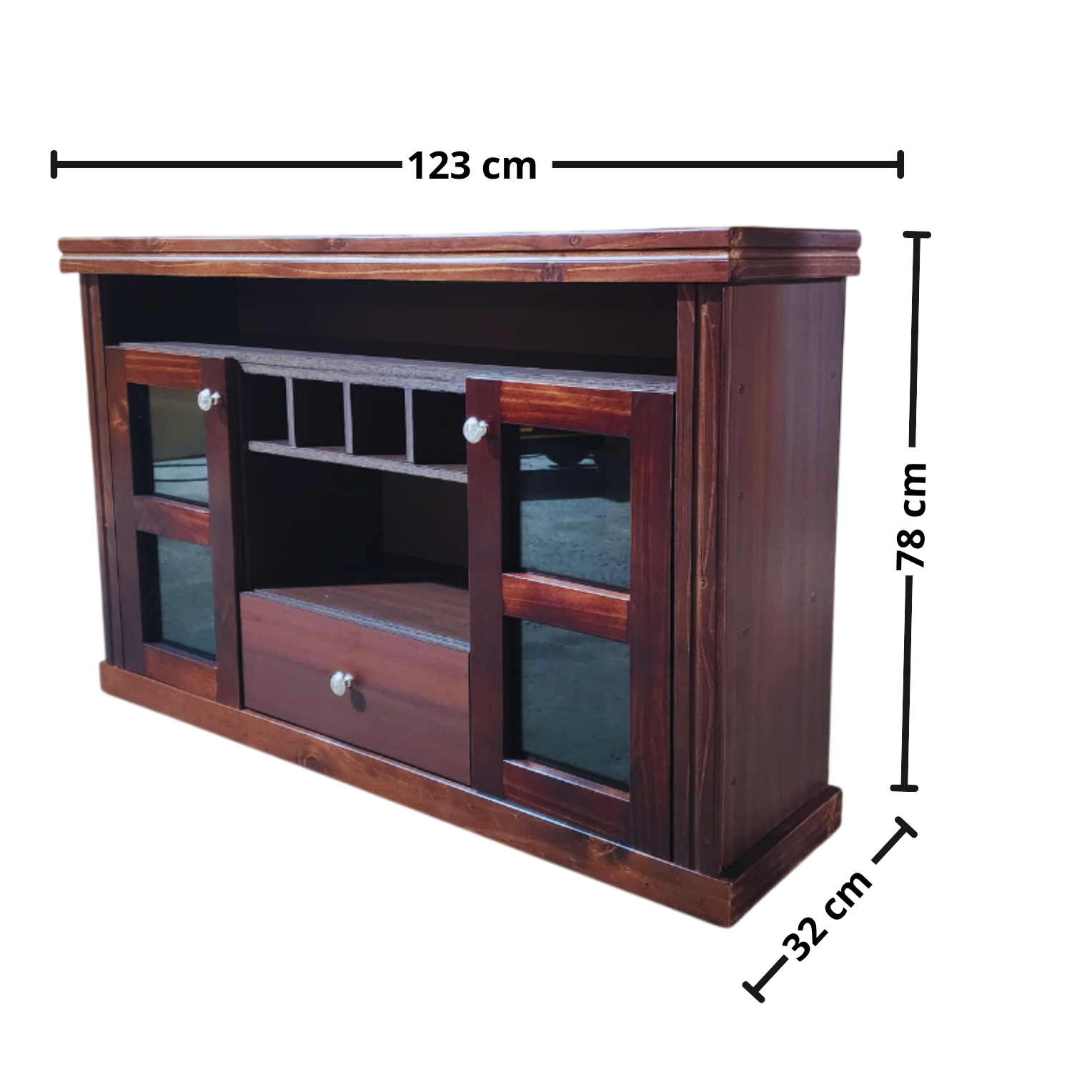 Rack 1200 Olan Chocolate Rectangular Vidrio -3