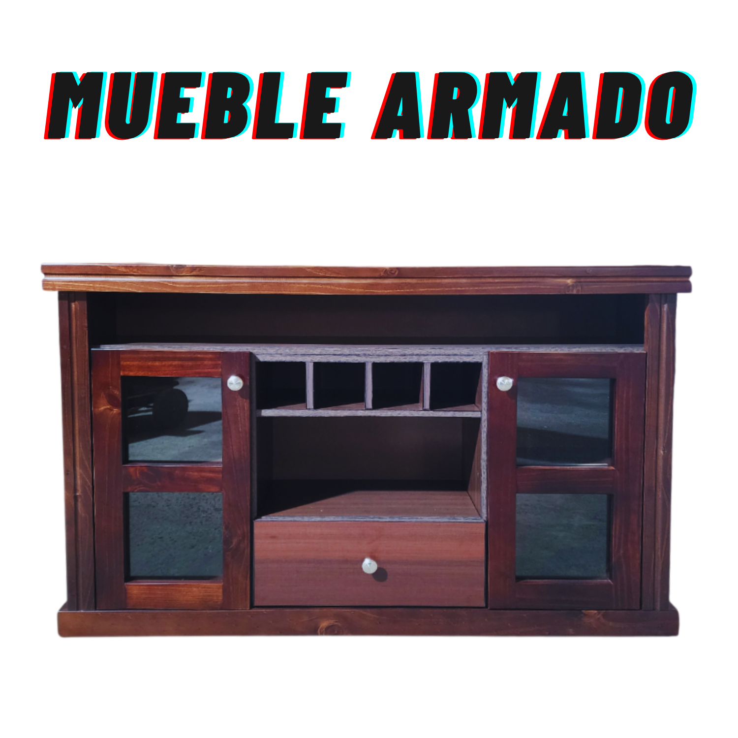 Rack 1200 Olan Chocolate Rectangular Vidrio -4