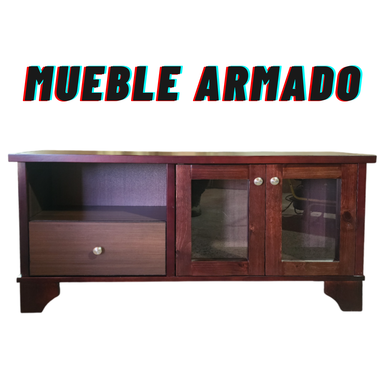 Rack 1200 Kora Chocolate Rectangular Vidrio-2