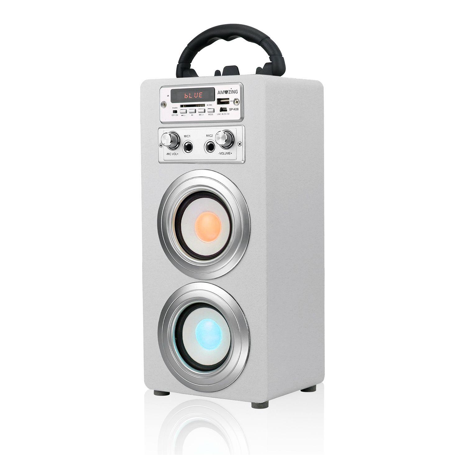 Parlante Bluetooth karaoke HIP-HOP. Blanco-2