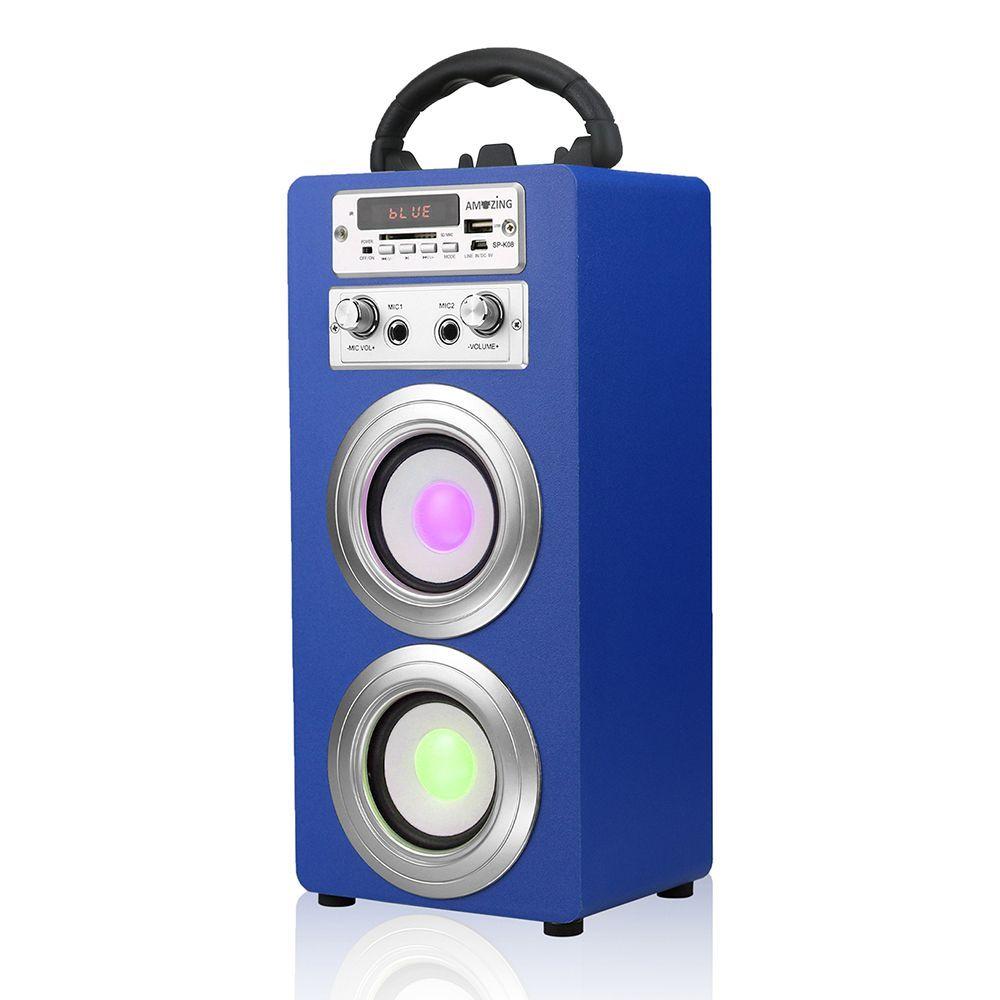 Parlante Bluetooth karaoke HIP-HOP. Azul-2