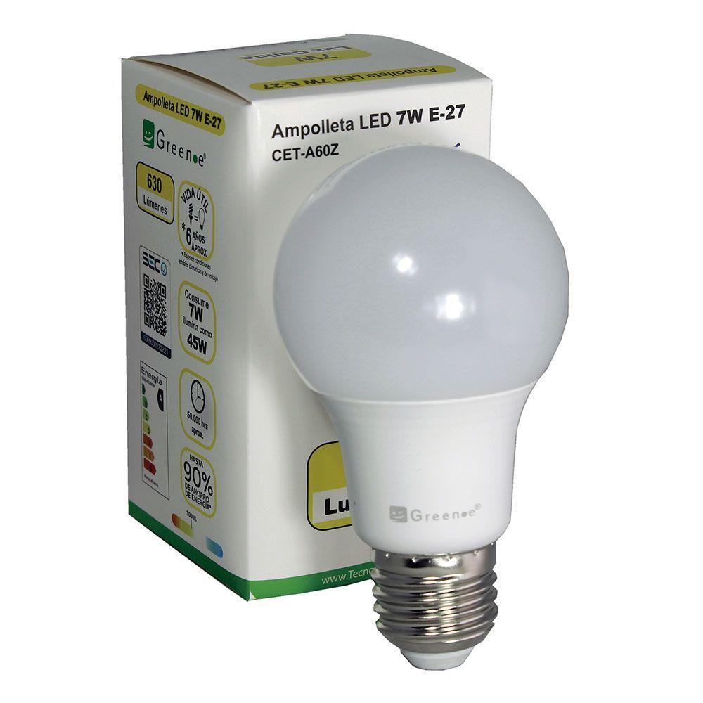 Ampolleta Led de 7W.E27.Luz Cálida/ x 20 Unidades-4