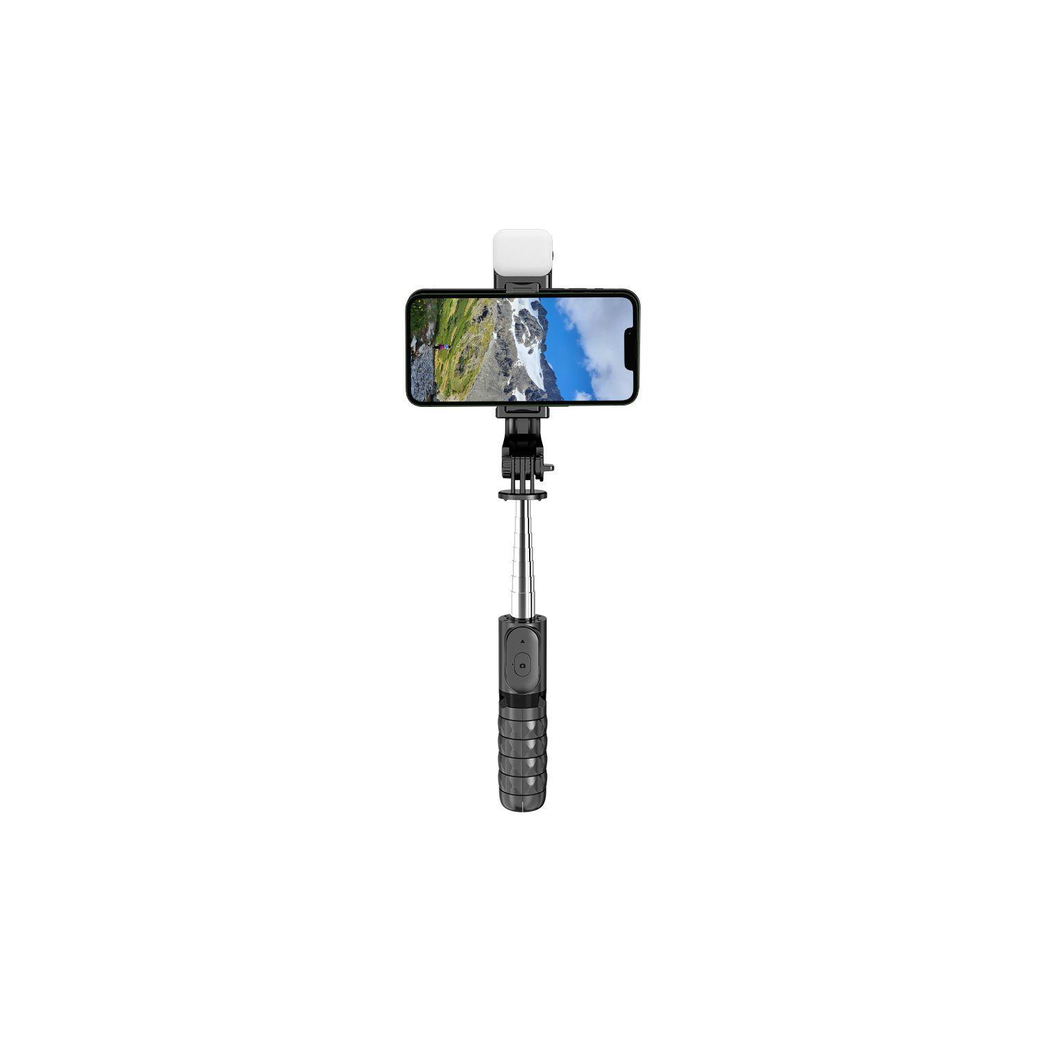 Bastón Selfie Trípode con luz LED y control remoto Bluetooth Q11s-5