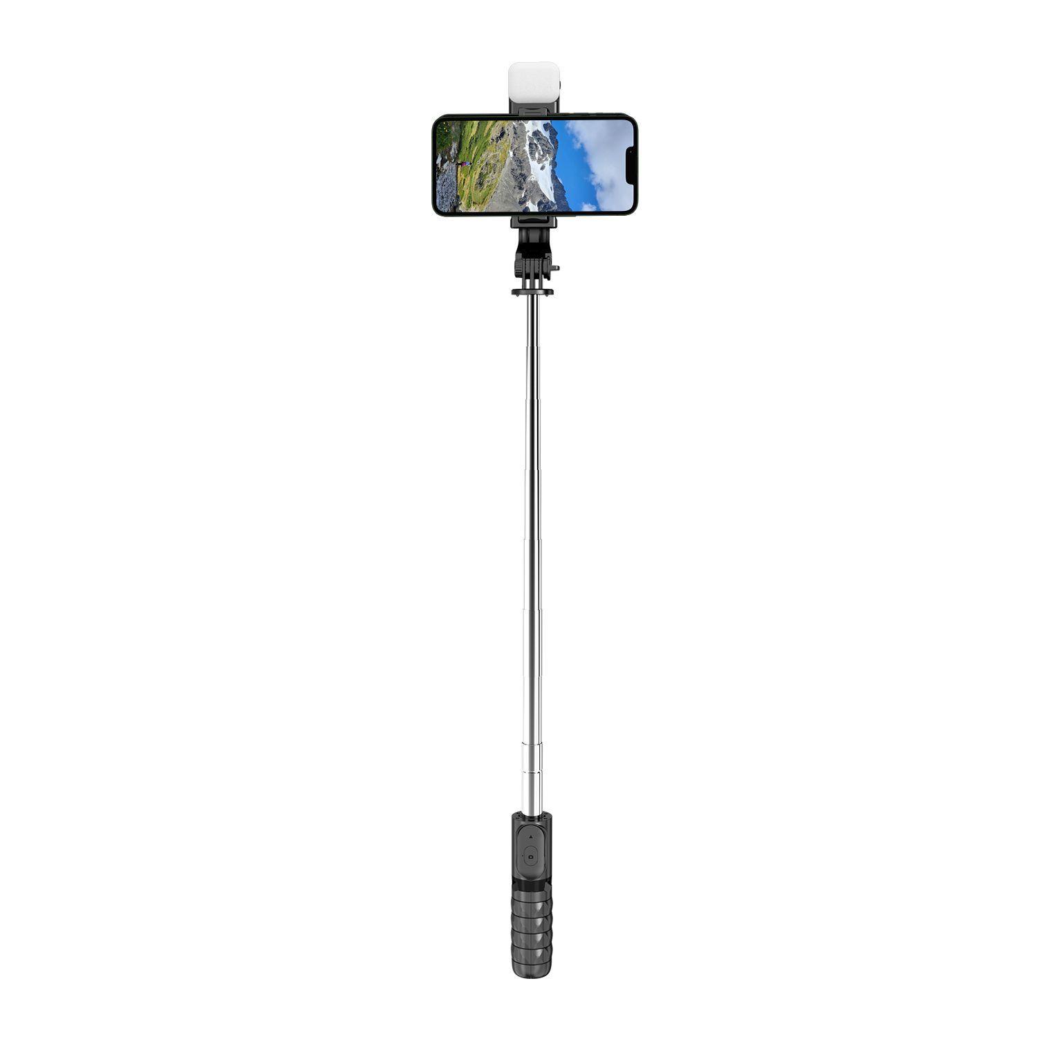 Bastón Selfie Trípode con luz LED y control remoto Bluetooth Q11s-6