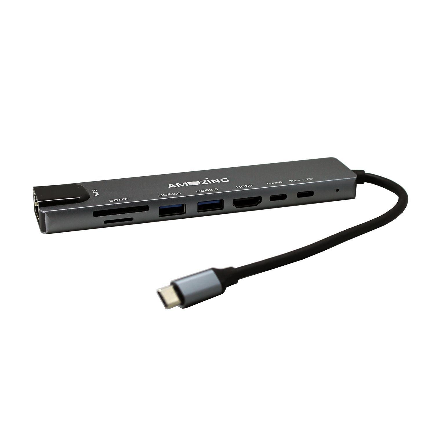 Adaptador Múltiple Tipo C/ HDMI 8 en 1-2