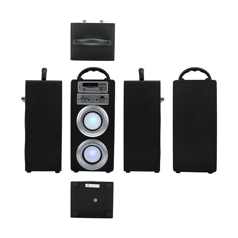 Parlante bluetooth karaoke HIP-HOP. Negro-4
