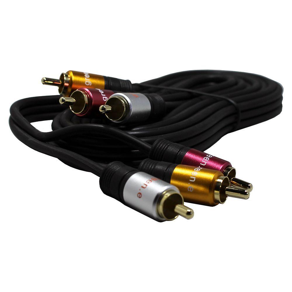 Cable De Audio y Video 3 RCA. 2 mts-2