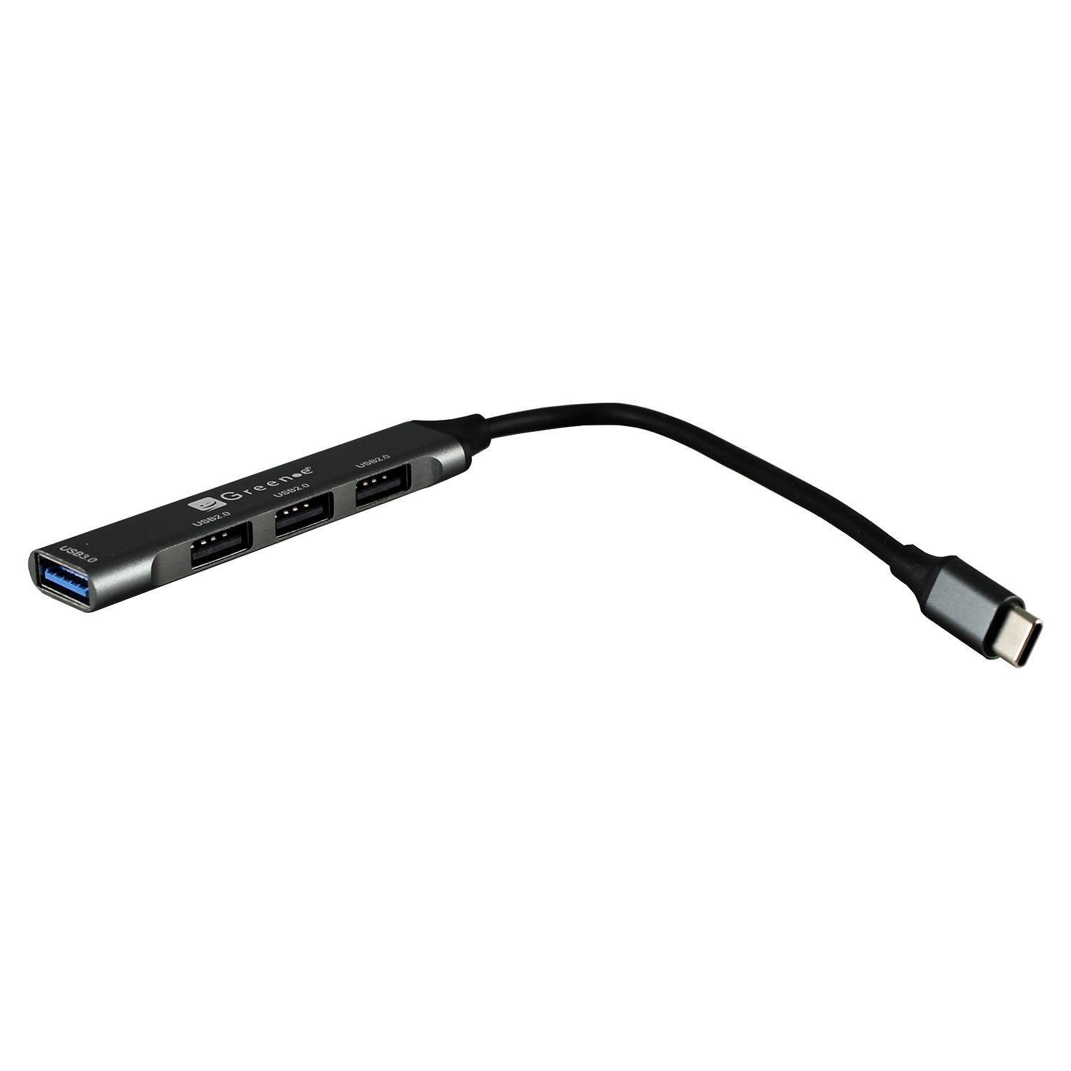 Adaptador HUB USB Tipo C con 4 Puertos USB/ Carga y Transferencia-3