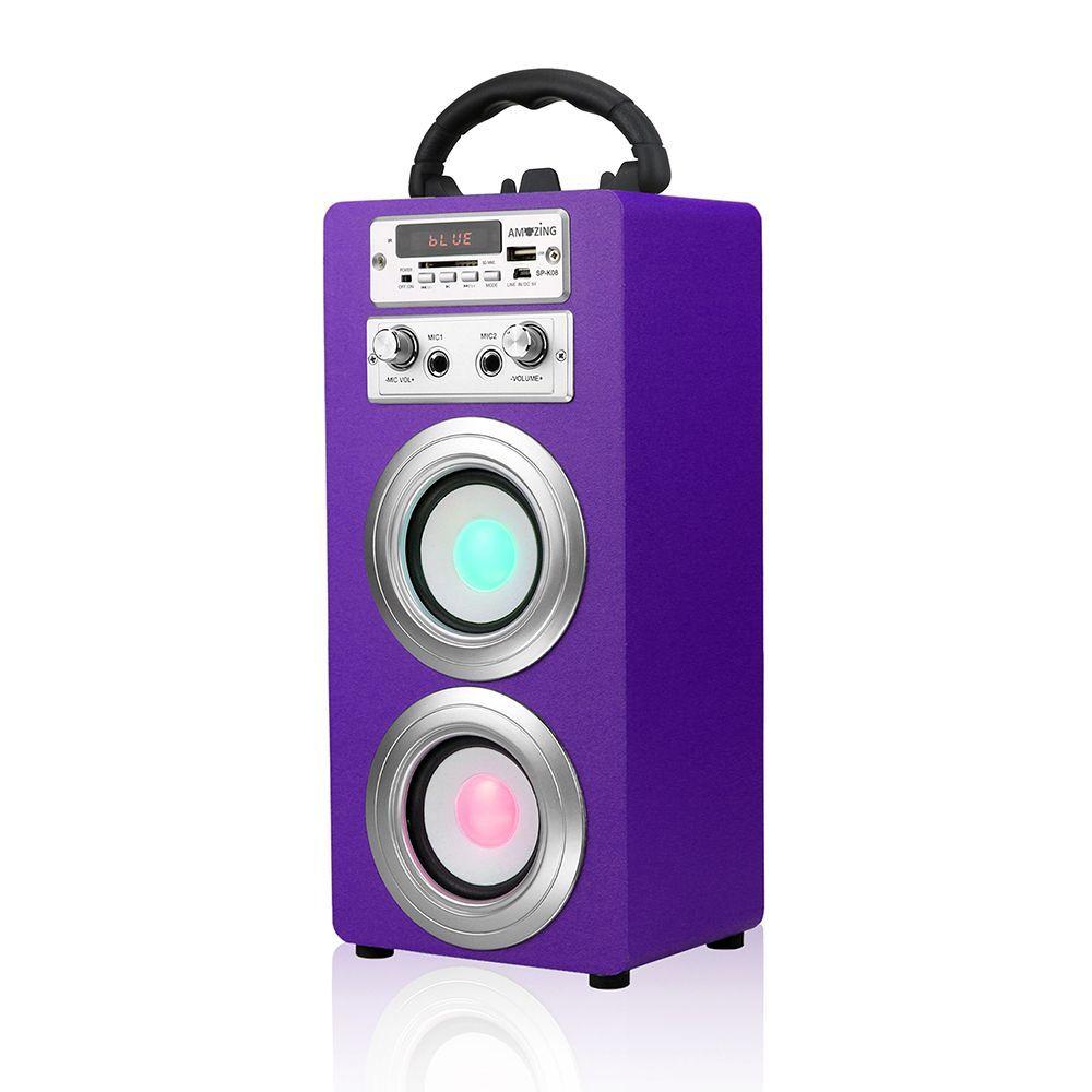 Parlante Bluetooth karaoke HIP-HOP. Lila-2