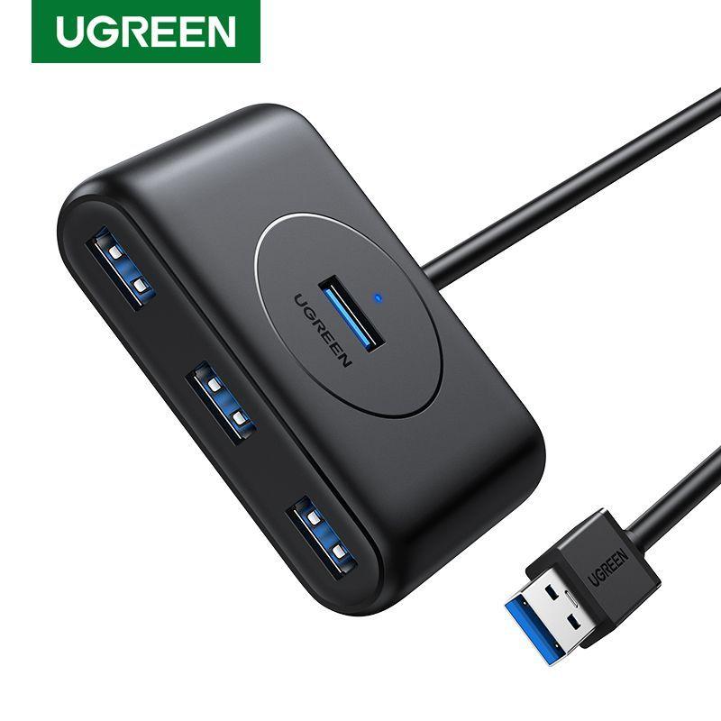 HUB USB-A 3.0 /(4USB-A 3.0) CABLE 50CM NEGRO UGREEN CR113-3