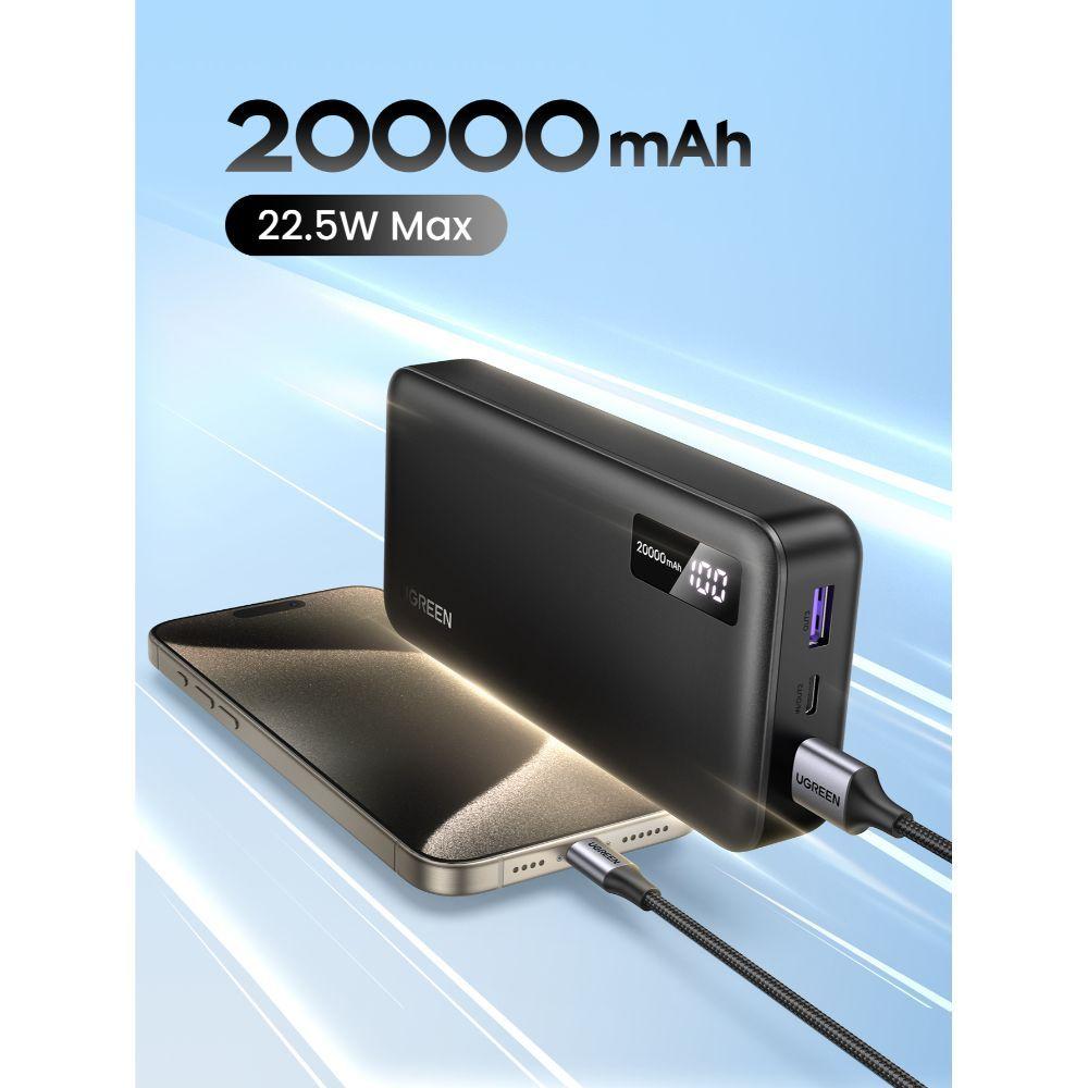 BATERIA PORTATIL 20.000MAH PD 20W 1USB-C+1USB-A UGREEN PB312-3