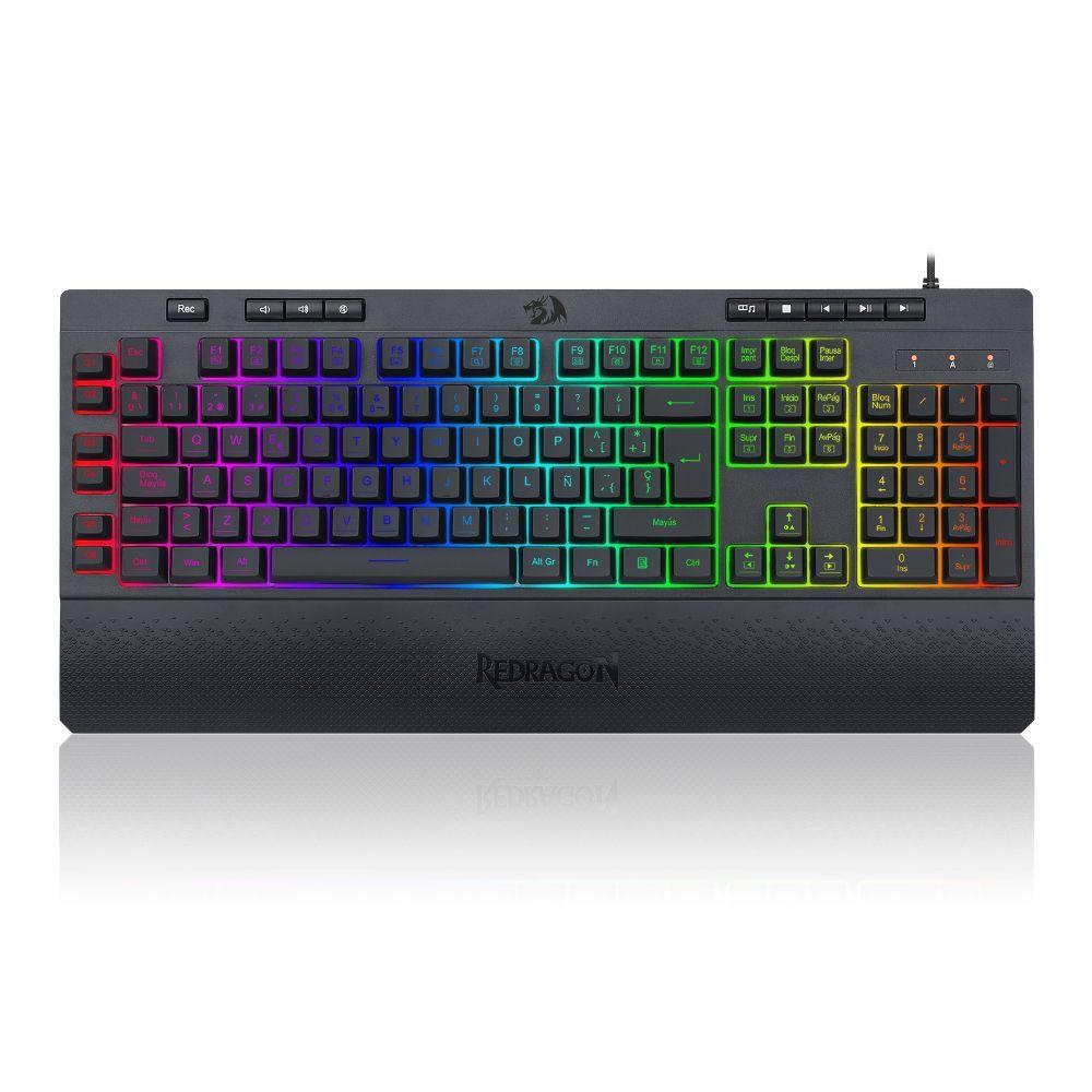 TECLADO GAMER SHIVA K512 RGB MEMBRANA NEGRO ALAMBRICO REDRAGON-0