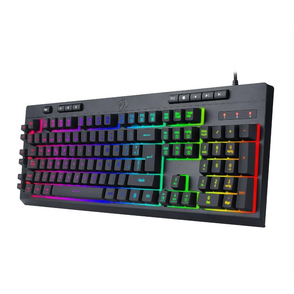TECLADO GAMER SHIVA K512 RGB MEMBRANA NEGRO ALAMBRICO REDRAGON-1