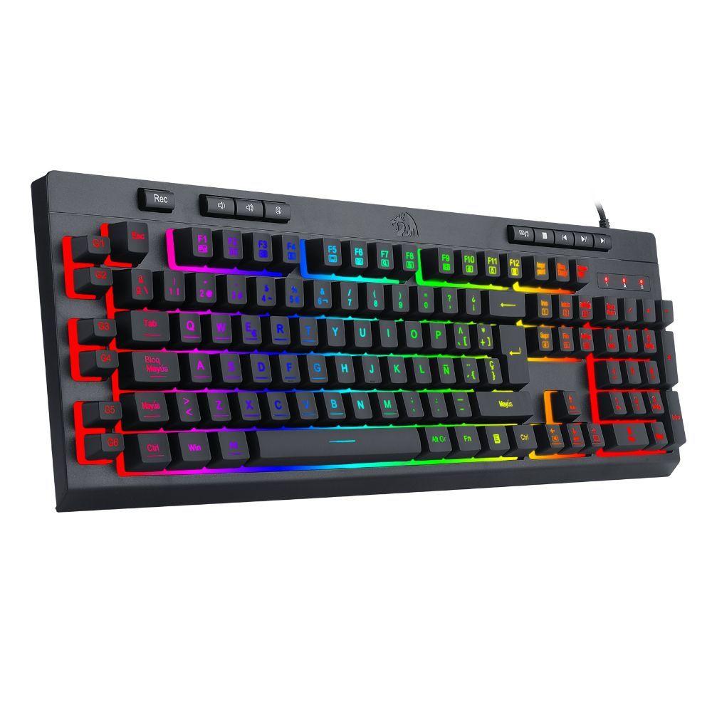 TECLADO GAMER SHIVA K512 RGB MEMBRANA NEGRO ALAMBRICO REDRAGON-2