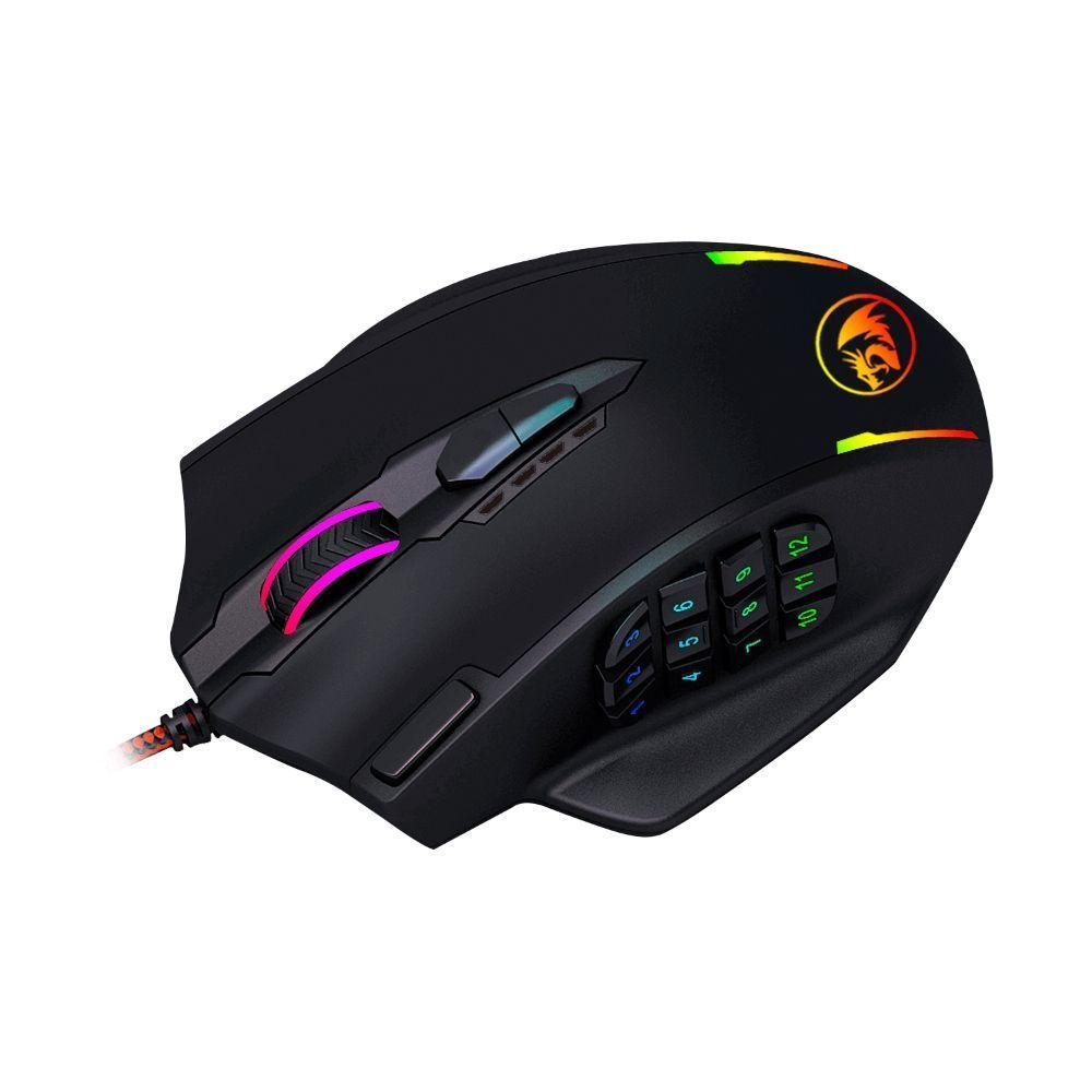 MOUSE GAMER IMPACT M908 RGB 12.400 DPI NEGRO ALAMBRICO REDRAGON-2